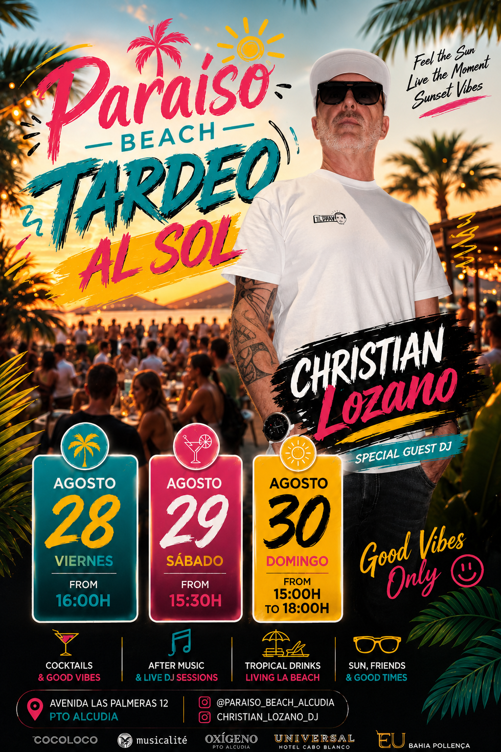 Paraiso Beach Tardeo al Sol con CHRISTIAN LOZANO