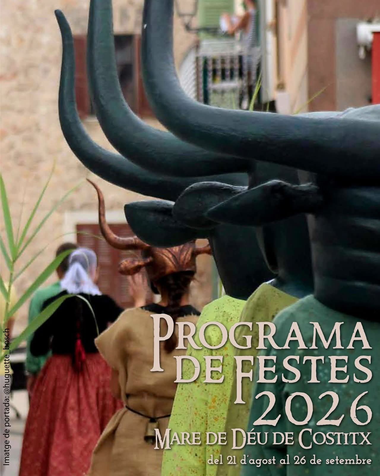 Cartel de Fiestas de la Mare de Déu de Costitx 2026